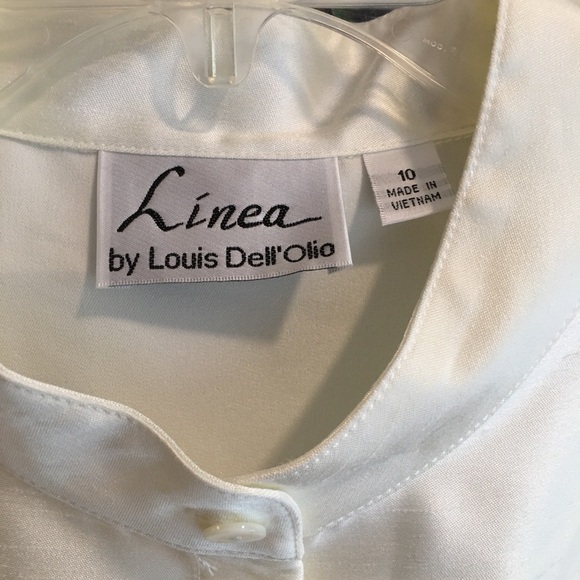 Linea by Louis Dell'Olio Faux Shantung Band Collar Shirt Shacket - Picture 4 of 13